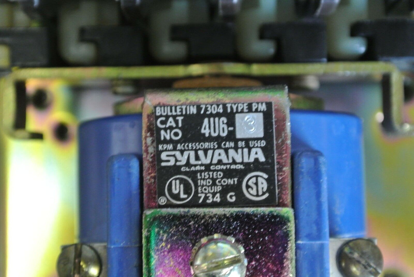 SYLVANIA 7304 4U6-3 TYPE PM D.C. RELAY / 240V / 3 N.O. / 3 N.C. CONTACTS / NEW