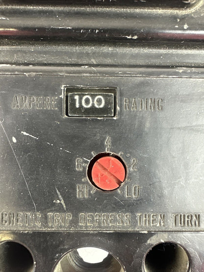 WESTINGHOUSE LB3400F CIRCUIT BREAKER 400A FRAME 3POLE 600VAC 100AMP TRIP UNIT