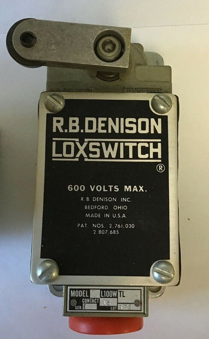 GOULD R.B.DENISON LIMIT SWITCH L100WTL-2M CONTACT 15