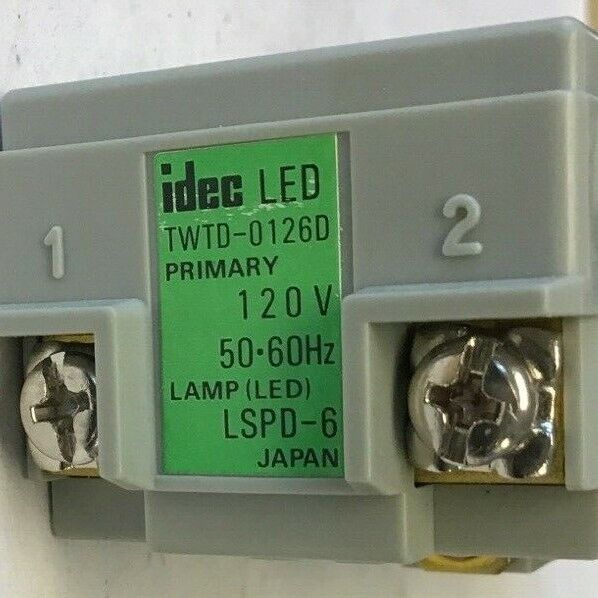 IDEC PUSH BUTTON AOLD312602DN-R 110-600VDC 120V 50/60HZ TWTD-0126D LSPD-6