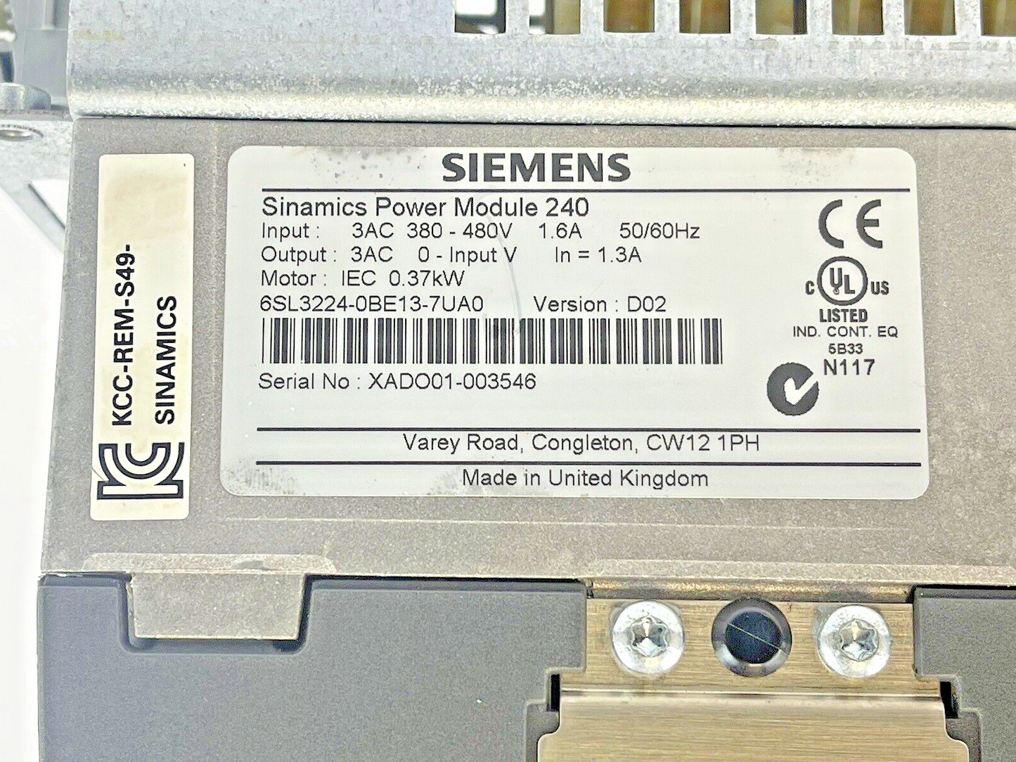 SIEMENS -6SL3244-0BB13-1PA1+6SL3224-0BE13-7UA0+6SE6400-3CC00-2AD3+6SE*SEE DESCRI