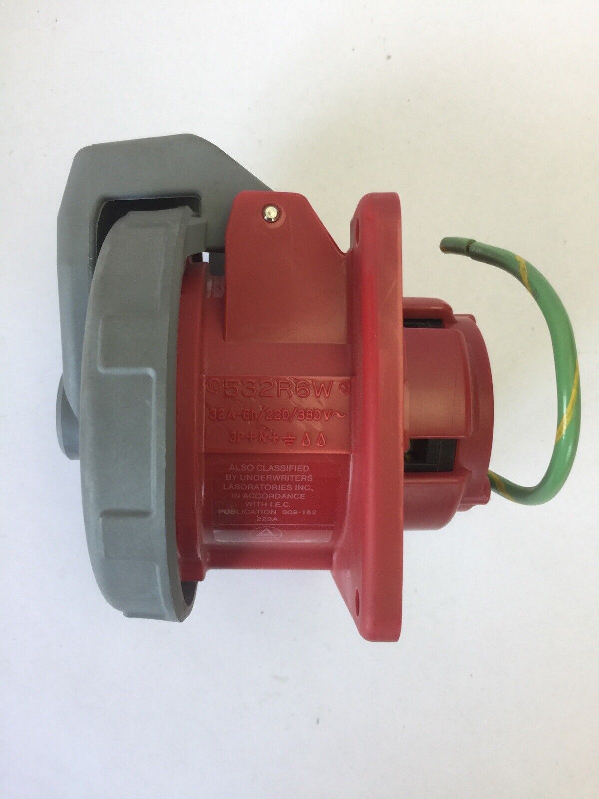 HUBBELL 532R6W PIN & SLEEVE WATERTIGHT RECEPTACLE 32A 220/380VAC 240/415VAC 4P