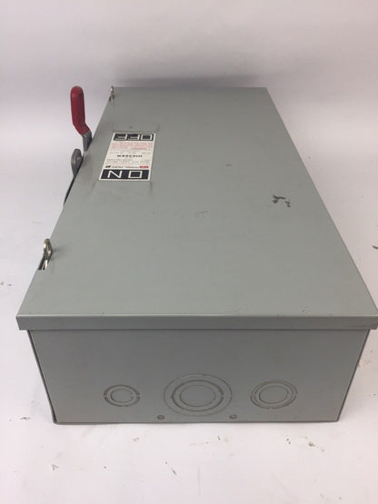 FPE H1636SN FUSIBLE HD SAFETY SWITCH 600VAC 250VDC 60AMP 50HP 3PH 3 POLE TYPE 1