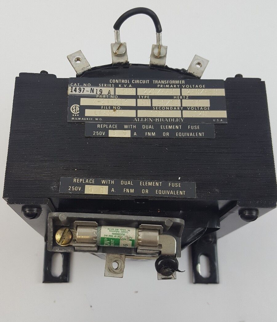 Allen-Bradley 1497-N19 Series A 500 K.V.A. Control Circuit Transformer 120V 50H