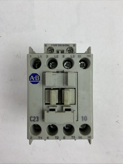 ALLEN BRADLEY 100-C23*10 SER C CONTACTOR 600VAC 30A 3PH 15HP COIL 110V 50/60HZ