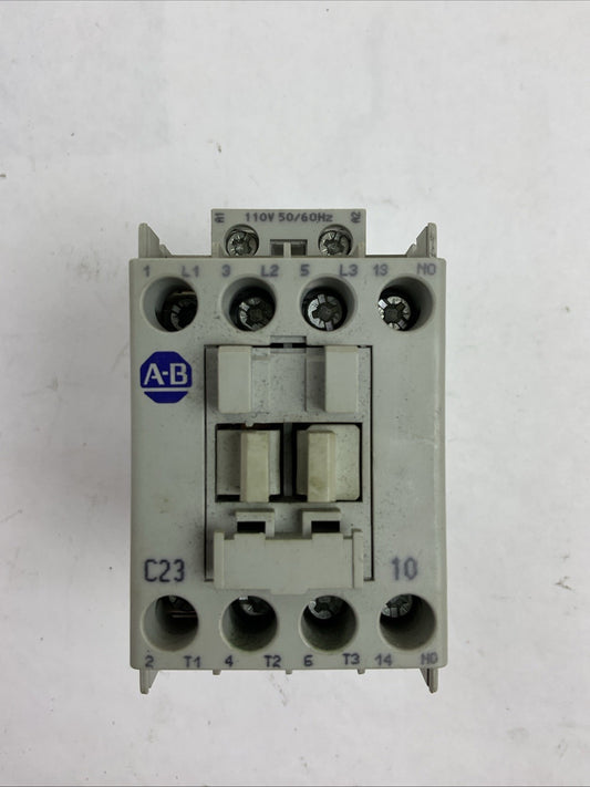 ALLEN BRADLEY 100-C23*10 SER C CONTACTOR 600VAC 30A 3PH 15HP COIL 110V 50/60HZ