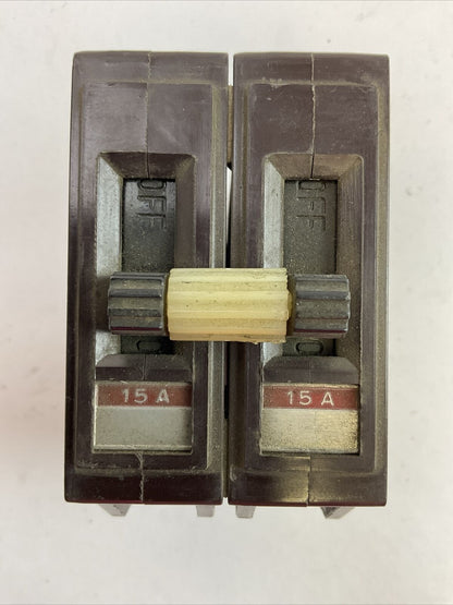 WADSWORTH A215 2POLE CIRCUIT BREAKER 15AMP 120/240VAC