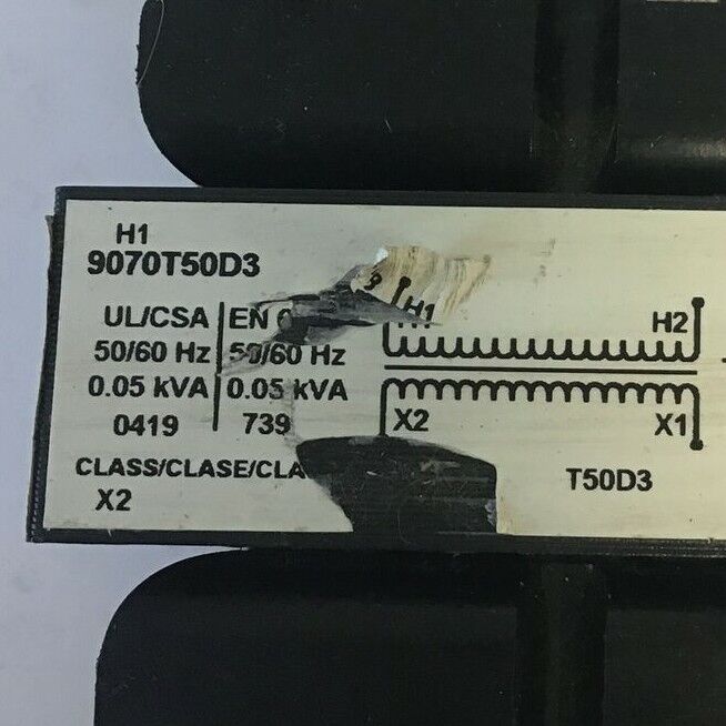 SQUARE D 9070T50D3 INDUSTRIAL CONTROL TRANSFORMER 50/60HZ 208-120VAC