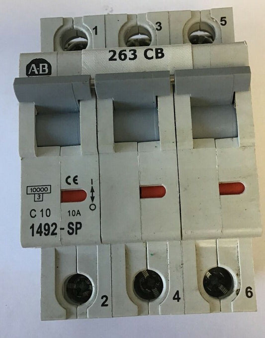 ALLEN BRADLEY 1492-SP3C100 CIRCUIT BREAKER SER.C 415VAC 10A