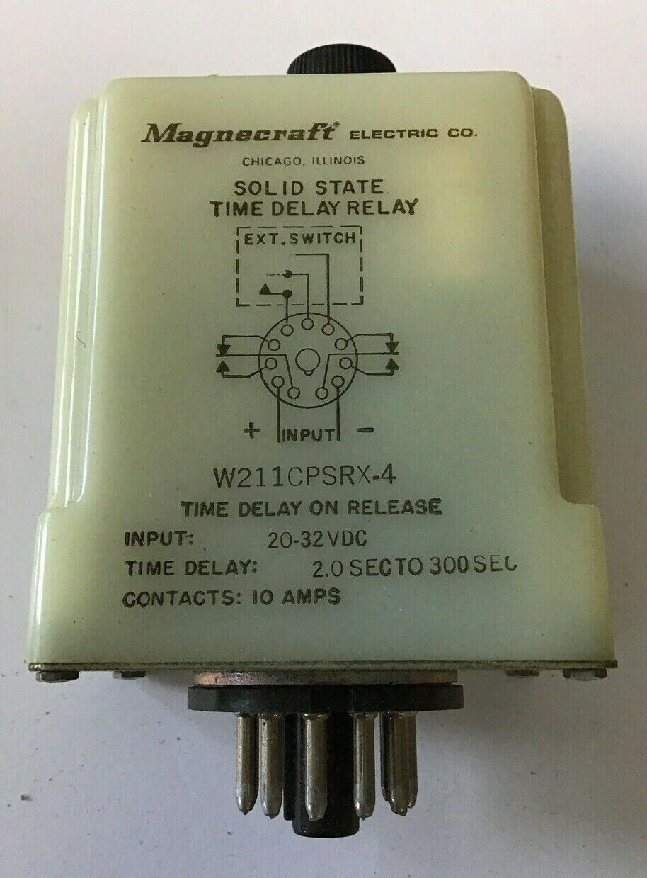 MAGNECRAFT W211CPSRX-4 RELAY 20-32VDC 10A TIME DELAY RELAY 2.0 TO 300SEC