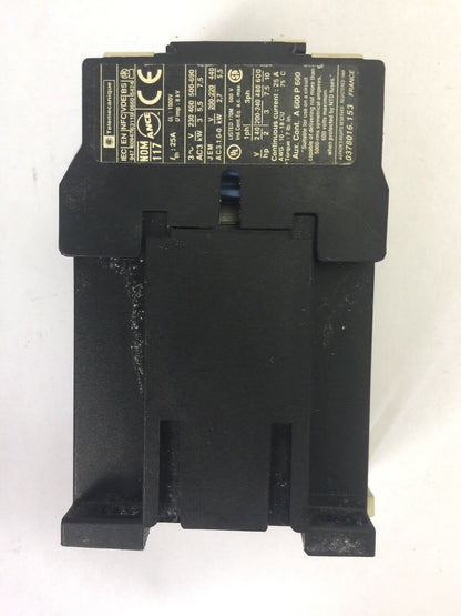 TELEMECANIQUE LP1D1210 CONTACTOR 600VAC 10HP 25A 3PH COIL 24VDC