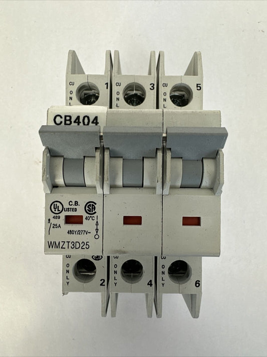 EATON WMZT3D25 CIRCUIT BREAKER 25A 480Y/277VAC 3POLE