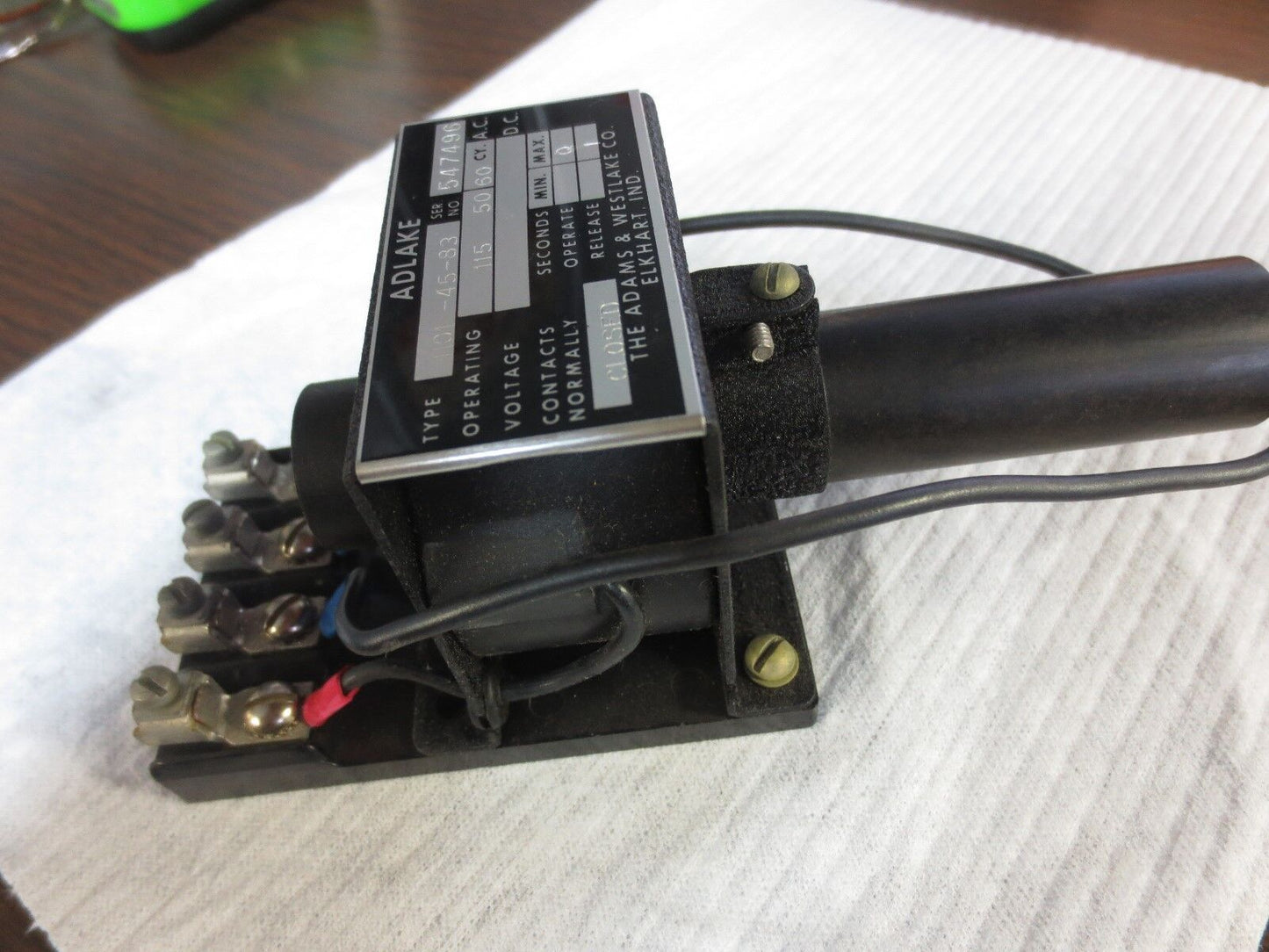 ADAMS & WESTLAKE / ADLAKE 1101-45-83 TIMING RELAY, 1-SECOND, N.C. NEW SURPLUS