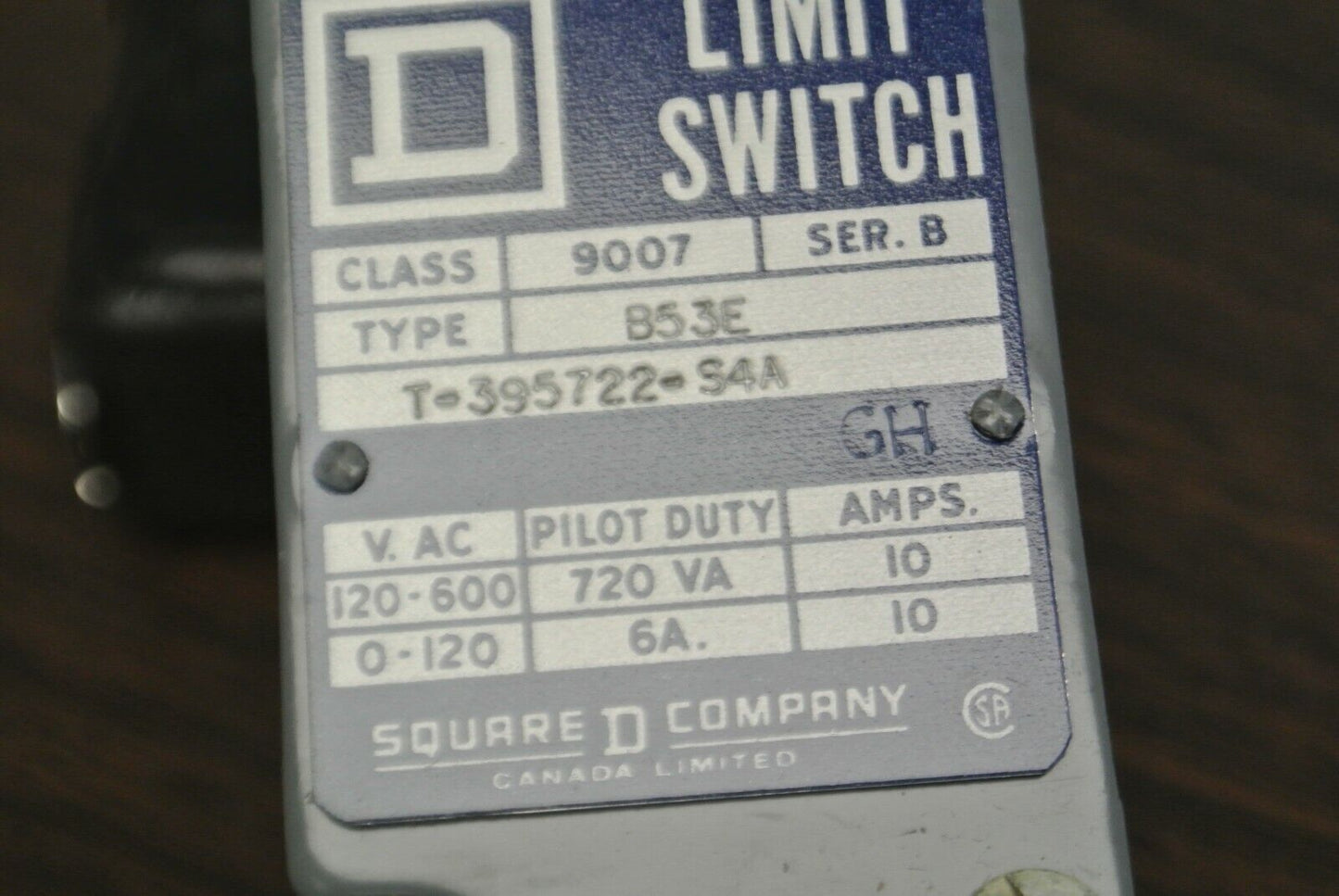 SQUARE D 9007 B53E Ser. B / LIMIT SWITCH / NEW SURPLUS in BOX