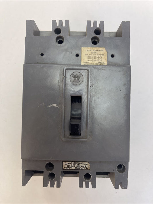 WESTINGHOUSE HFA2020 AB DE-ION CIRCUIT BREAKER 20AMP 600VAC 250VDC 2P 504C748G03