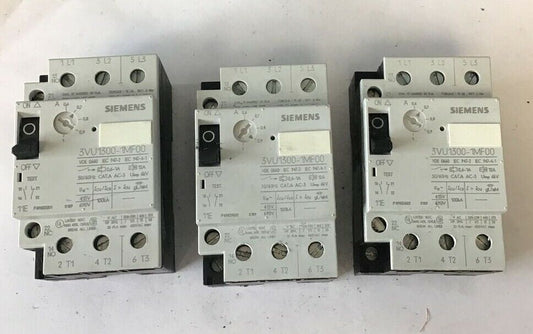 SIEMENS 3VU1300-1MF00 STARTER MOTOR PROTECTOR 600VAC CAT.A ***LOTOF3***