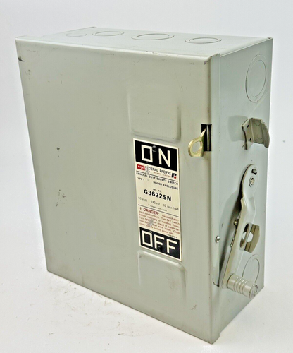 FEDERAL PACIFIC - G3622SN - SAFETY SWITCH - 60 AMP, 2 POLE, 240 VAC, NEMA TYPE 1