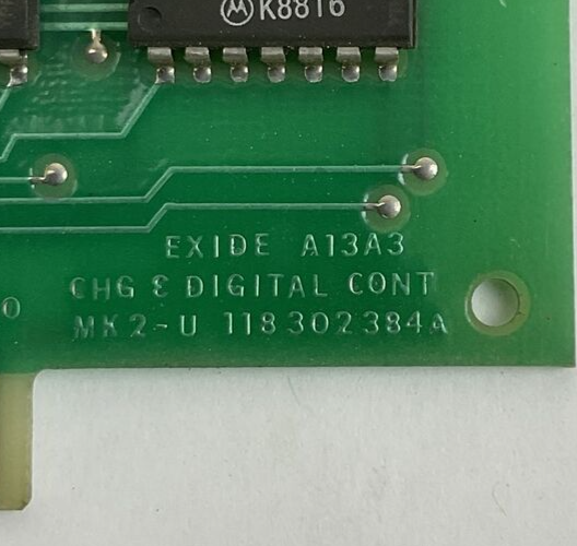 EXIDE A13A3 CHG & DIGITAL CONT MK 2-U 118 302 384 A CIRCUIT BOARD