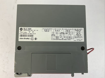 ALLEN BRADLEY 1747-L40A SER C FRN 6 PROCESSOR UNIT 40 I/0 1746-A2 2 SLOT EXPANSI