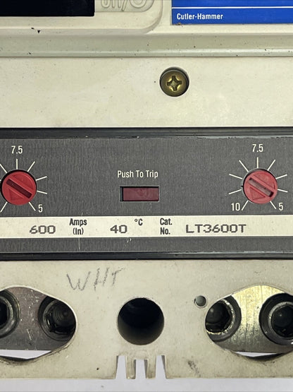 CUTLER HAMMER LDC3600F CIRCUIT BREAKER SER C 600A 3P 600VAC 250VDC LT3600T 600A
