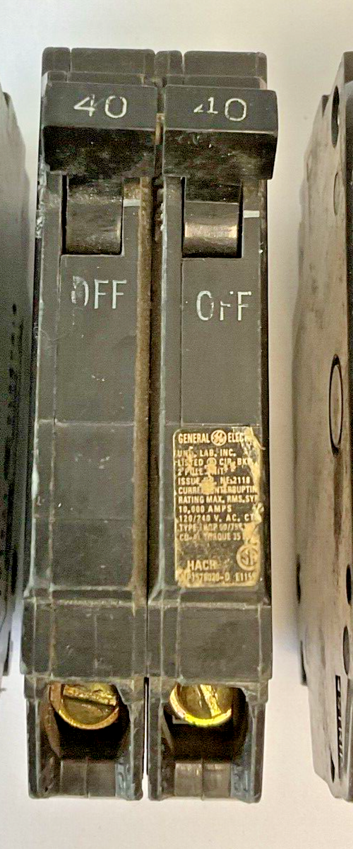 GENERAL ELECTRIC CTL 40A CIRCUIT BREAKER 2POLE 120/240VAC***LOTOF4***