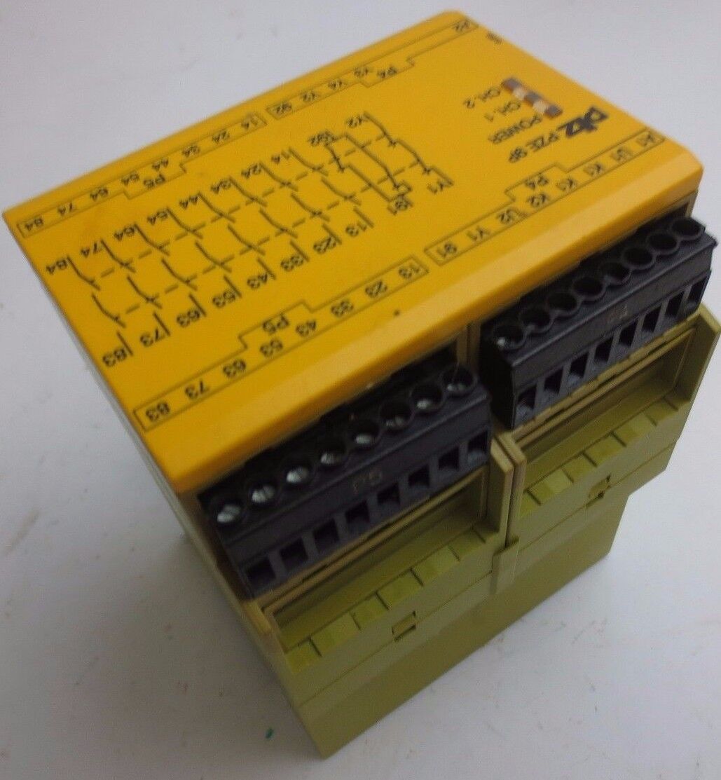 PILZ PZE 9P 777140  SAFETY RELAY - 24VAC/DC 8 n/o, 1 n/c - 9.5VA, 3.5W, 50-60Hz