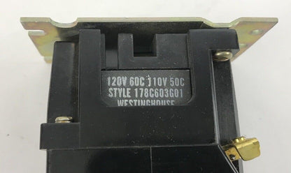 Westinghouse Industrial Control Relay BFE55F - 120V/110V Coil 178C603G01 - 10A