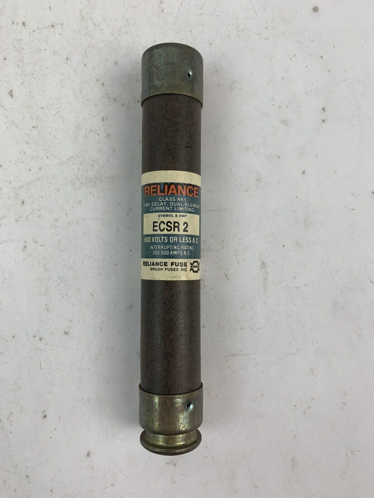 Brush Time-Delay Dual-Element ECSR2 2A 600V Fuse "Lot of 10"
