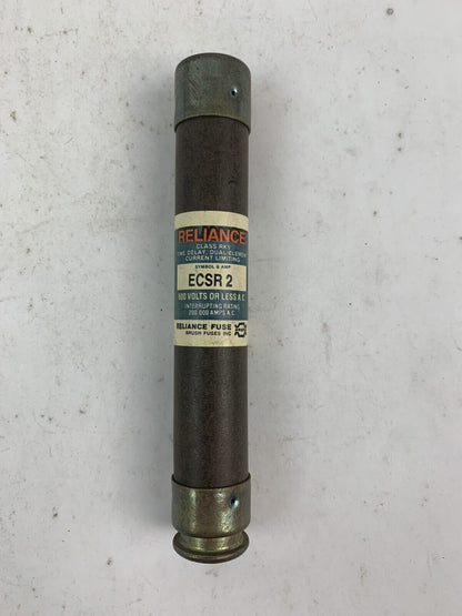 Brush Time-Delay Dual-Element ECSR2 2A 600V Fuse "Lot of 10"