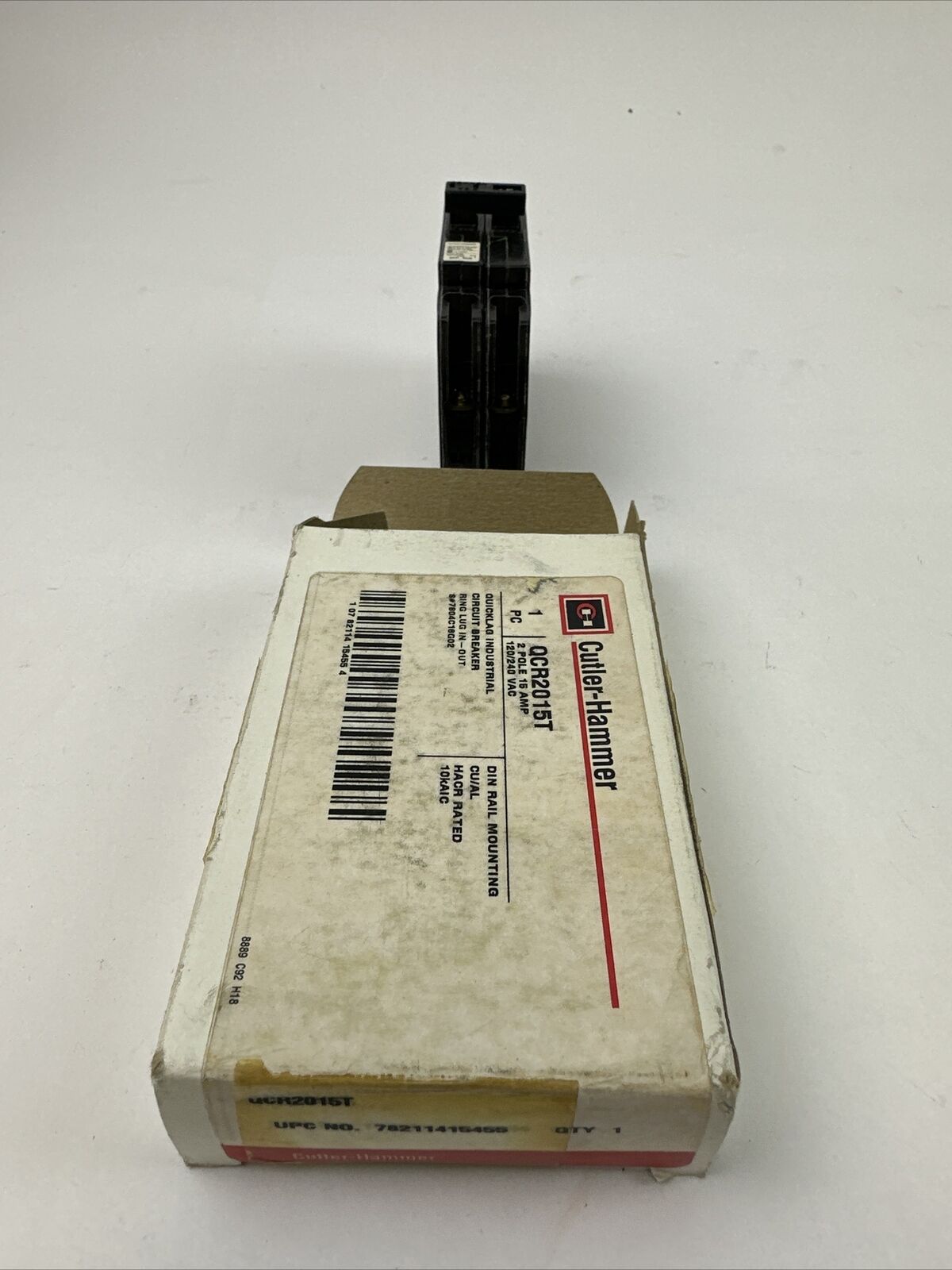 CUTLER HAMMER QCR2015T QUICKLAG INDUSTRIAL CIRCUIT BREAKER 15A 120/240VAC 2POLE