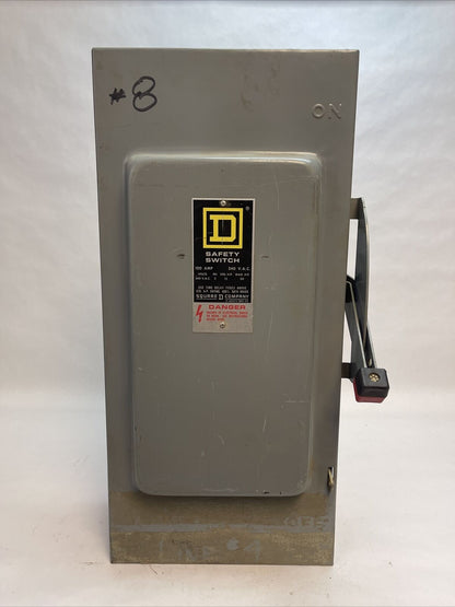 SQUARE D H323N SAFETY SWITCH 240VAC 100A FUSIBLE 30HP SER E2