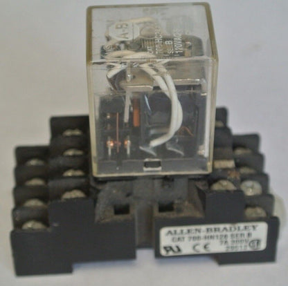 ALLEN-BRADLEY 700HC24A1 RELAY 120VAC, 5A, 1/6HP + 700-HN128 BASE