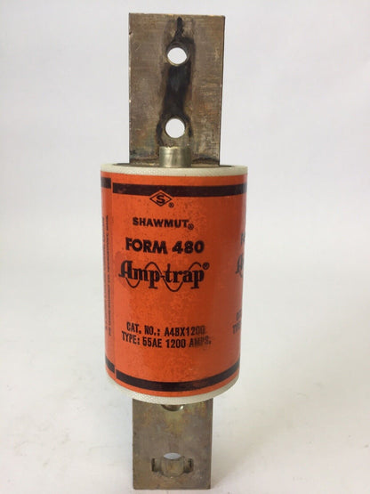 SHAWMUT AMPTRAP A4BX1200 CURRENT LIMITING FUSE 1200AMP 600VAC TYPE 55AE FORM 480