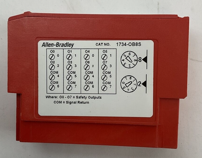 ALLEN BRADLEY 1734-OB8S DIGITAL OUTPUT MODULE SER B OUTPUT 19.2-28.8VDC
