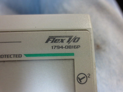 ALLEN-BRADLEY OUTPUT MODULE 1794-OB16P Ser. A Rev. A01 FLEX I/O - w/ BASE