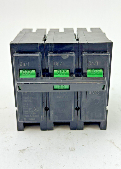 WESTINGHOUSE - BR330 - SNAP-IN CIRCUIT BREAKER - 3 POLE/30A/240 VAC