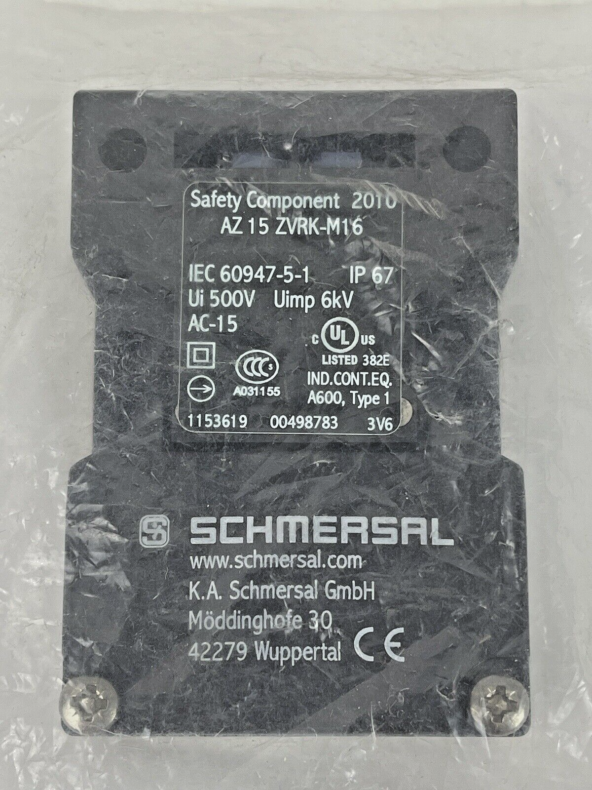 SCHMERSAL - AZ 15 ZVRK-M16 - SAFETY INTERLOCK SWITCH - AC-15, 500V