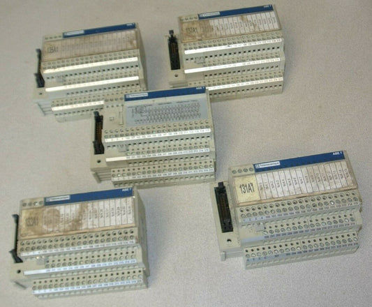 LOT of 5 / TELEMECANIQUE ABE7-H16R31 / TELEFAST 2 INTERFACE MODULES / 16-CHANNEL