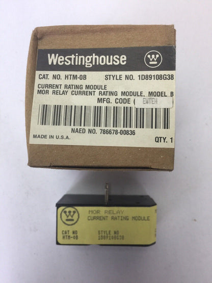 WESTINGHOUSE HTM-0B MOR RELAY CURRENT RATING MODULE MODEL B HEATER MODULE