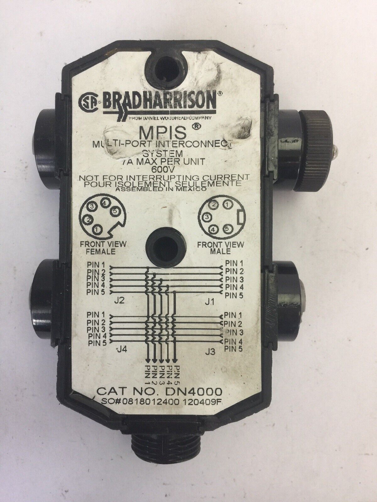 BRAD HARRISON DN4000 MULTI-PORT INTERCONNECT SYSTEM 7A 600V