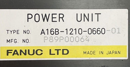 FANUC A16B-1210-0660-01 POWER UNIT