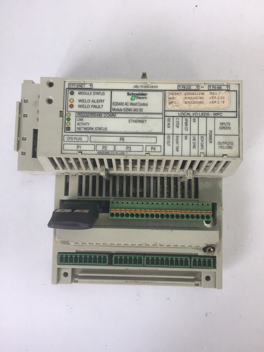 SCHNEIDER EQ5400 AC WELD CONTROL MODULE 52045-342-50 REV B