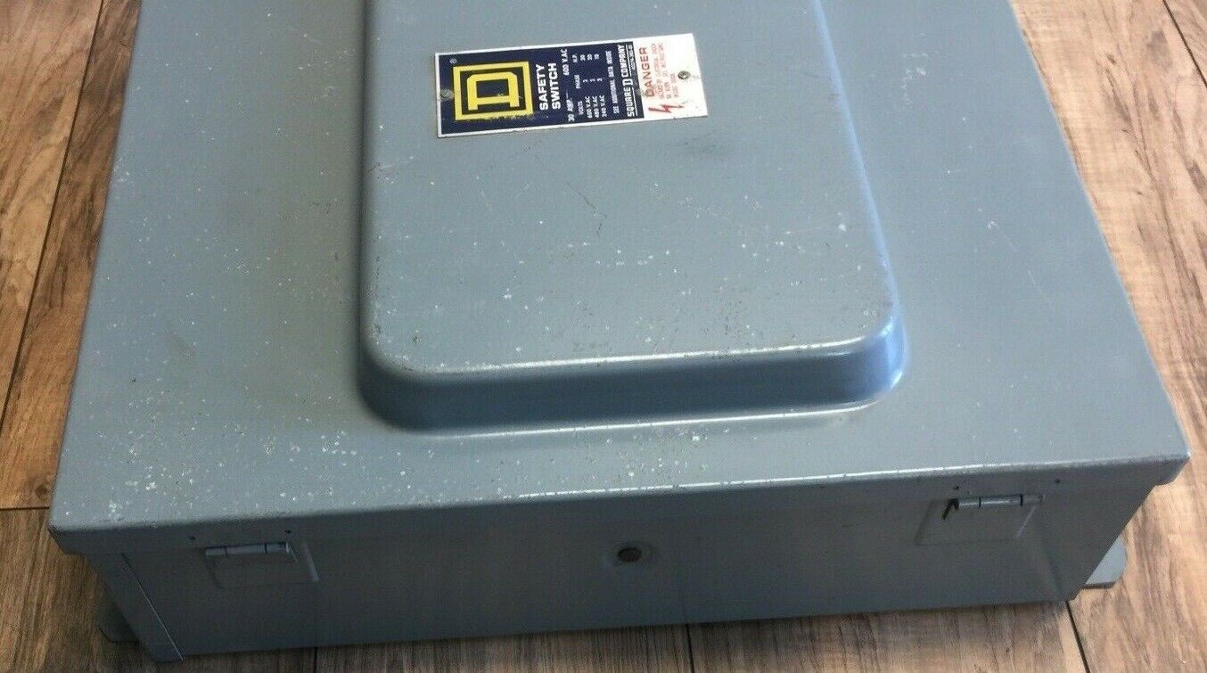 SQUARE D HU661RWK NON FUSIBLE SAFETY SWITCH SERIES E1 600VAC 30A 30HP 6 POLE