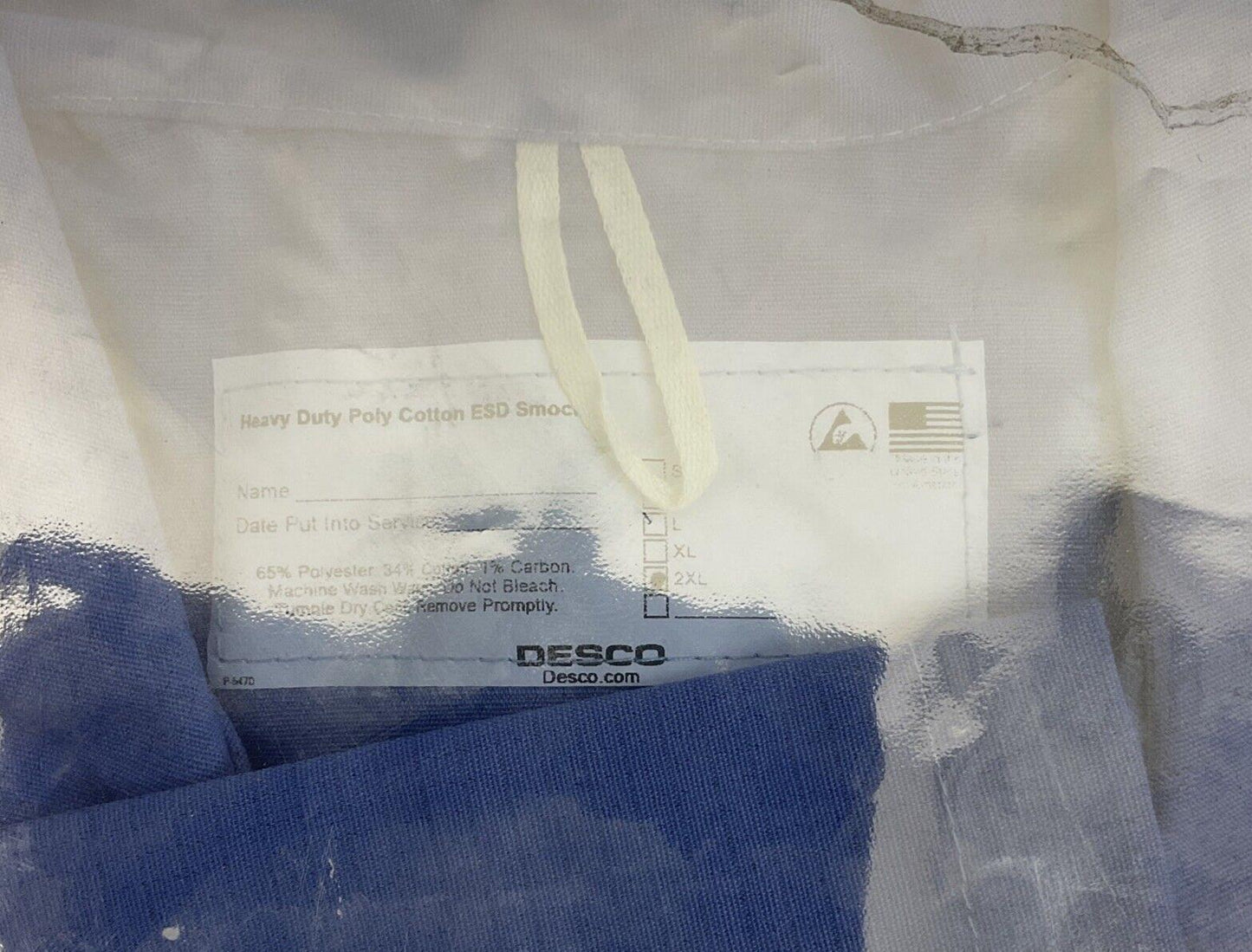 DESCO 73509 SMOCK HEAVY DUTY  2XLARGE BLUE