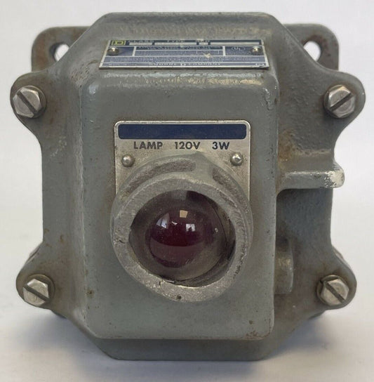 SQUARE D CLASS 9001 TYPE GR-128 SER A EXPLOSION PROOF CONTROL STATION LAMP 120V