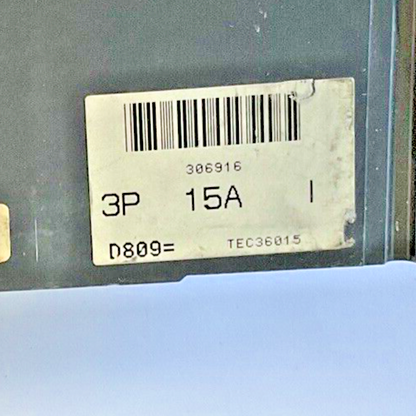 GENERAL ELECTRIC TEC36015 CIRCUIT BREAKER 15A 600VAC 3POLE