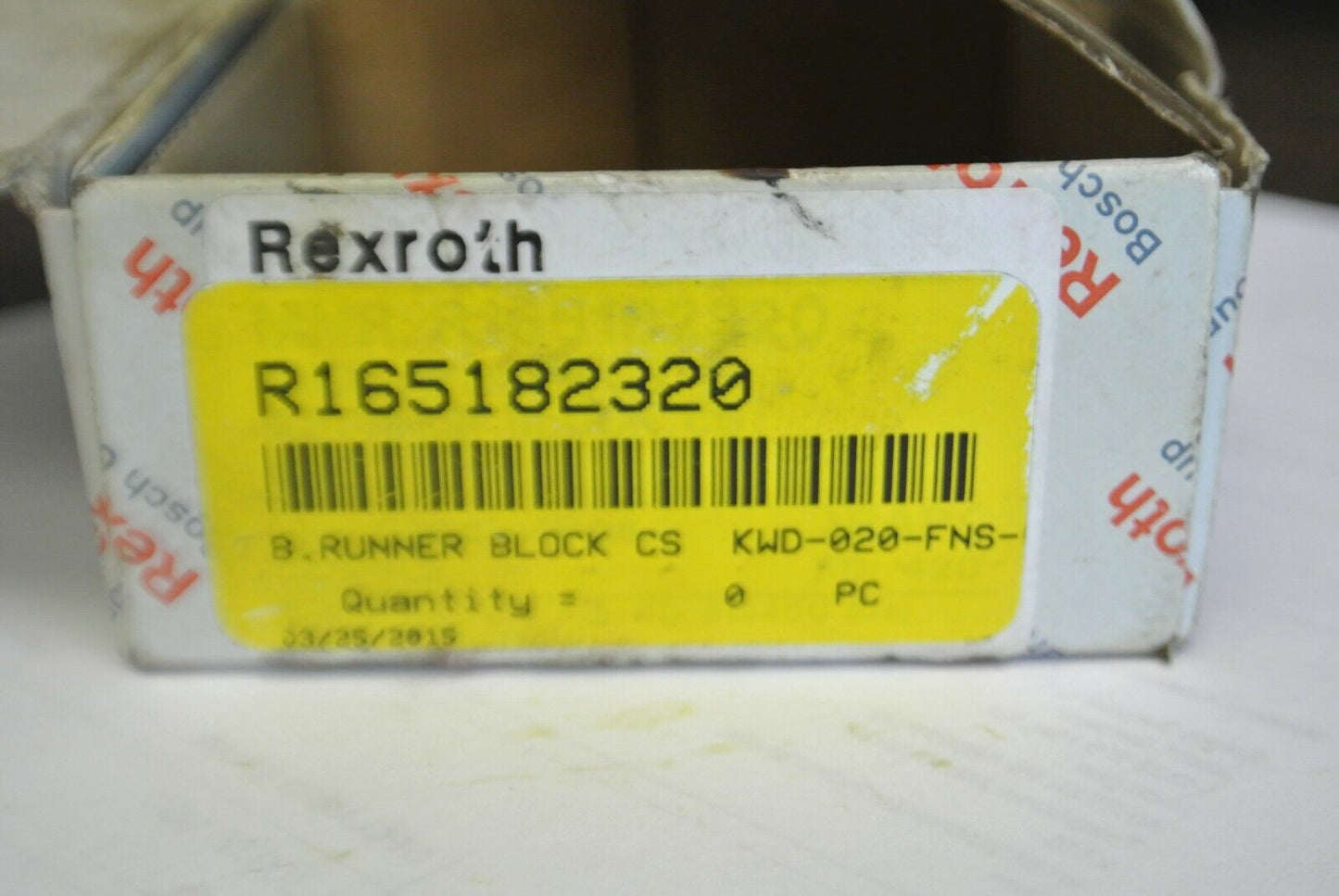 REXROTH R165182320 BALL RAIL RUNNER BLOCK / KWD-020-FNS-C2-H-1 / NEW SURPLUS