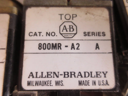 ALLEN-BRADLEY 800MR-A1, 800MR-A2, 800MR-A6 PUSHBUTTONS & 2-POS. SELECTOR SWITCH