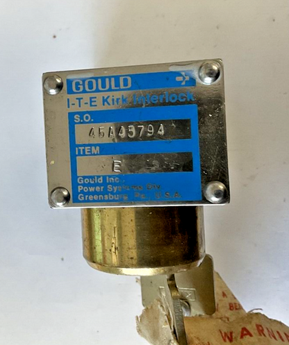 GOULD 45A45794 KIRK INTERLOCK ITEM E DOUBLE KEYED