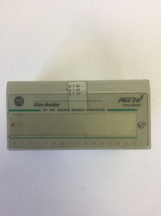 ALLEN BRADLEY 1794-OB16P 24VDC SOURCE OUTPUT MODULE SER A REV C01 F/W REV BLANK